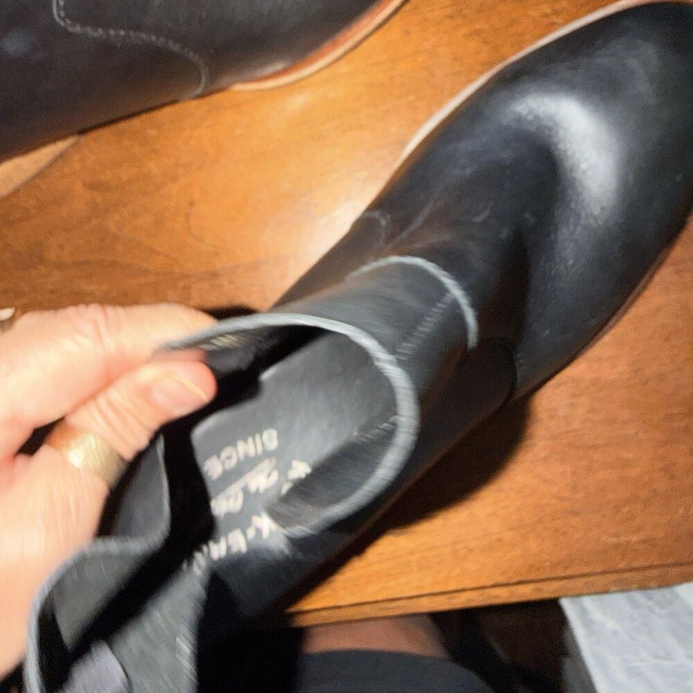 Kork-Ease Skye Black Leather Ankle Bootie Womens Sz 8.5 Boots NWOB - Picture 4 of 8